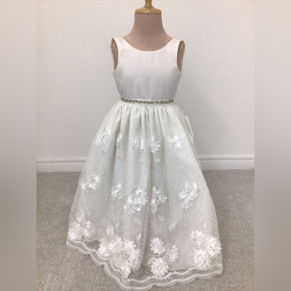 Rosebud Ivory Flower Girl Dress - Rosebud 5128